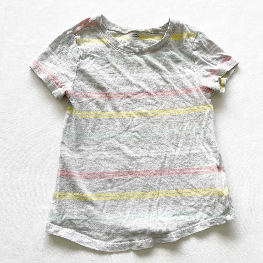Old Navy Gray Striped Short Sleeve Shirt size 4T